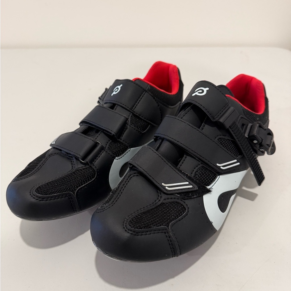 Pelaton Triple Strap Cycling Shoes Size 12 US  Eu 46 No Cleats
